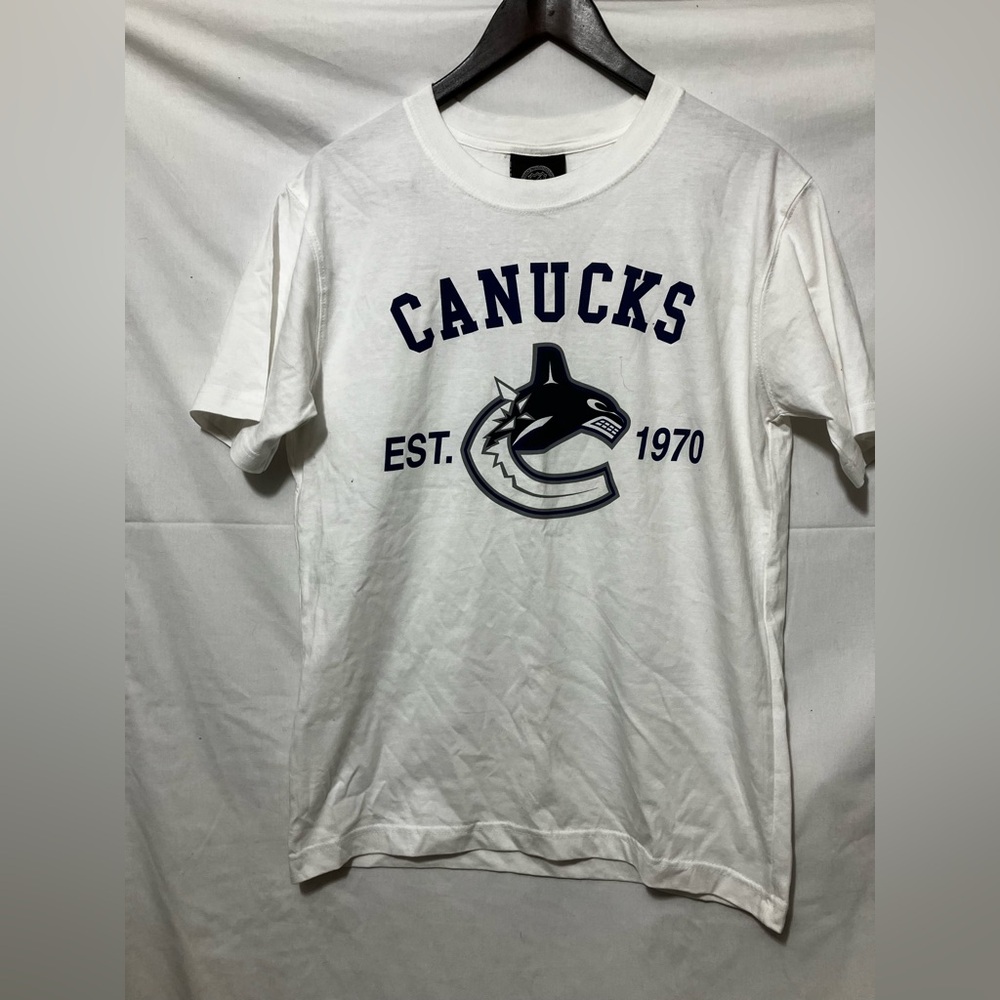 Canucks White Short Sleeve T-Shirt